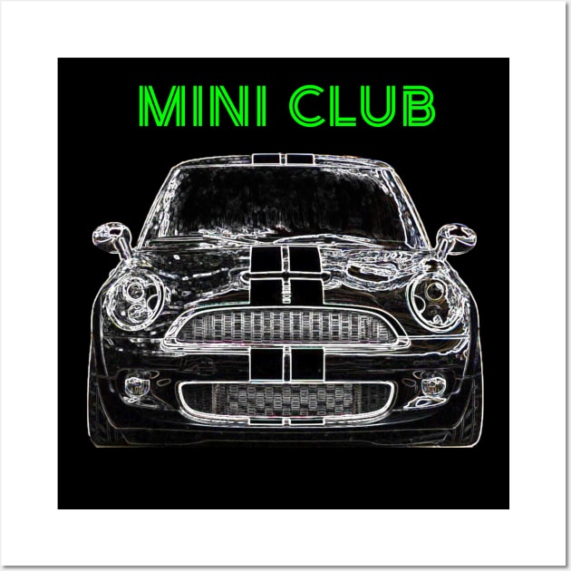 Mini Copper Front End Mini Club Wall Art by JFK KARZ